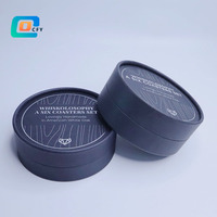 Emballage cylindrique en carton argenté de luxe personnalisé avec plateau en EVA pour coffret cadeau de sous-verres à whisky