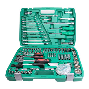 Custom 121-Piece Dual-Purpose Automotive Repair <b>Tool</b> Set Hard Case Hand Operated Ratchet Wrench Sockets Extensions-Powerlift AT0 - Product Image 1