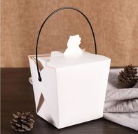 Boîte à nourriture personnalisée en papier carton jetable Boîte à doner Boîte à pâtes Emballage de nouilles Boîte à emporter avec logo