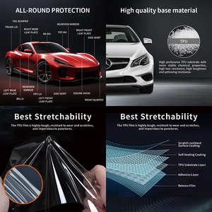 فيلم C5TOPFILM البرتقالي ذاتي الإصلاح المقاوم للاصفرار لتغليف السيارات، فيلم TPU للحماية، فيلم ذاتي اللصق لتغيير لون السيارة - Product Image 3