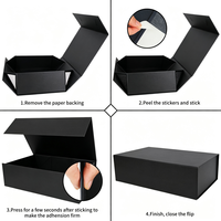 Boîte cadeau pliable avec logo personnalisé, doublure magnétique en velours, boîte rigide en carton pour tresses de cheveux et perruques