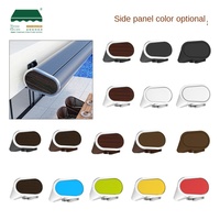 Auvent de balcon commercial motorisé électrique en alliage d'aluminium à bras courbé pliable, pour usage extérieur, fourni directement par l'usine