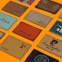 Étiquettes de vêtements en cuir véritable de qualité supérieure, gaufrées en 3D, lavables, pour jeans, sacs, manteaux, vêtements, chaussures