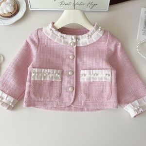 Nouvelle collection automne : Ensemble décontracté deux pièces pour fille, style coréen, avec petite robe chemise et jupe courte à motif animal rose. - Product Image 2