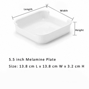 工場直販 割れないプラスチック製しゃぶしゃぶボックス メラミン製サービングトレイ レストラン用スタッカブルスクエアしゃぶしゃぶプレート - Product Image 2