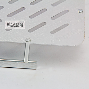 Cesta de esquina para baño Crane Crown, estante de almacenamiento triangular de aluminio de una sola capa, estante de ducha duradero - Product Image 3