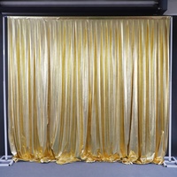 Rideaux de scène élégants pour mariage, rideaux métalliques argentés et dorés, rideaux de scène scintillants pour la décoration d'événements et de banquets