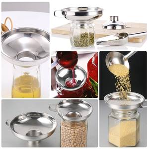 Gadgets de cuisine <span class=keywords><strong>Entonnoir</strong></span> à large bouche en acier inoxydable pour sauce à salade <span class=keywords><strong>Entonnoir</strong></span> à confiture de <span class=keywords><strong>grand</strong></span> <span class=keywords><strong>diamètre</strong></span> - Product Image 4