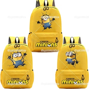 Minions Printed Backpack Yellow Large Capacity <b>School</b> <b>Bag</b> For Kids Student Travel Outdoor Use - Product Image 1