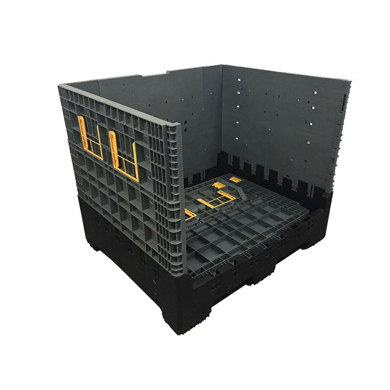 Складной мегабин для свежих фруктов и овощей, оптовая продажа, сверхпрочный пластиковый складной контейнер для овощей