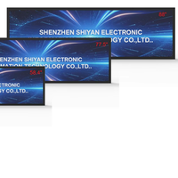 Moniteur LCD industriel ultra-large de 24 pouces, écran barre étiré haute résolution, WIFI, IA, publicité, animation, sans pilote