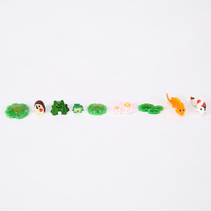 Set de Paisaje en Miniatura de Resina con Peces, Ranas y Flores de Loto, Decoración para Acuario, Manualidades para el Hogar, Adorno DIY - Product Image 5