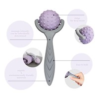 Balle de massage 2-en-1 en plastique organique écologique avec rouleau, intensité réglable, pour récupération post-entraînement et utilisation pendant la grossesse