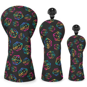 Housses de clubs de golf en nylon amusantes de haute qualité avec logo imprimé pour drivers et woods - Product Image 1