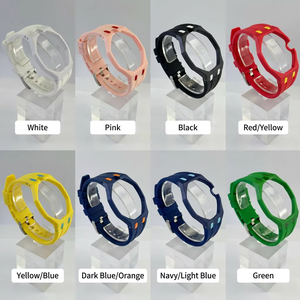 Bracelet de montre en silicone intégré Premium SparkTime, boîtier octogonal, bracelet de remplacement en caoutchouc de luxe, étanche, léger, 8 couleurs - Product Image 6