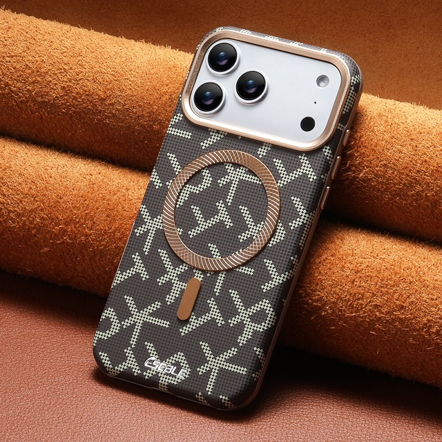 For iPhone 18 Pro Max Phone Case Magnet Wireless Charging Frosted Feel Luxury Faux Leather 17 Air 16 15 14 13