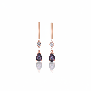 Azuris Elegant 925 Sterling Silver Pendant Design <b>Fine</b> <b>Stud</b> <b>Earrings</b> with Mystic Stone Made in Turkey - Product Image 2