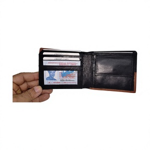Customized BS INTERNATIONAL Men's 100% Waterproof Genuine Leather Wallet 5 Inch Short Embroidery <b>Letter</b> Decoration Open Fashion - Product Image 4