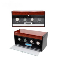 Eonluxe Boîte de rangement pour remontoir de montre mécanique en bois, finition laquée piano, contrôle par écran tactile, NOUVEAU