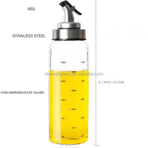 Bottiglia di olio d'oliva personalizzata da <span class=keywords><strong>100</strong></span> <span class=keywords><strong>ml</strong></span> tonda bottiglia di vetro borosilicato di olio d'oliva con ugello ABS supporto Logo di stampa personalizzato - Product Image 2