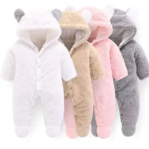 Baju Bayi Baru Lahir Grosir Bodysuit Rajut Lengan Panjang Baju Monyet Hangat Musim Dingin Baju Monyet Bayi Onesie