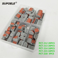 212 213 214 215 218 0,8-4mm² 32A 400V CE-Zertifizierte Kupferdraht-Schnellverbinder Schnellverdrahtungs-Anschlussklemme Block im Beutel