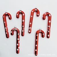 Permen Natal Plastik Multi-Ukuran Impor dari Luar Negeri dalam Empat Model Hiasan Gantung Warna Merah dan Putih