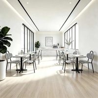 Personnalisation OEM ODM, table pliante de luxe en pierre, métal, cuir rembourré, ensemble de 4 chaises de salle à manger pour restaurant et bar