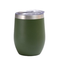 Gobelet Swig Classic Eggshell 12 oz à double paroi en acier inoxydable 304, verre à vin rouge isolé sous vide, forme en U, grande capacité, portable