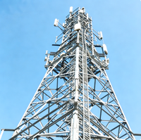 Tour de télécommunication personnalisable en acier Q355B ISO1461 20-55M à 3 poteaux, galvanisée, pour couverture radio, communication rurale et urbaine