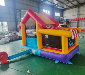 Trung bình Cỡ Nhỏ thương mại Tùy chỉnh trẻ em nhà bouncy bơm hơi lâu đài bơm hơi hình ngôi nhà với sự kết hợp trượt - Product Image 2
