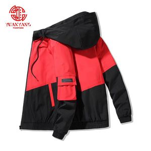 Ropa de primavera y otoño 2021, chaqueta para <span class=keywords><strong>hombre</strong></span>, talla <span class=keywords><strong>4XL</strong></span>, prendas de vestir, Abrigo acolchado con capucha, <span class=keywords><strong>Parka</strong></span> delgada, chaqueta estampada de moda con capucha para <span class=keywords><strong>hombre</strong></span> - Product Image 3