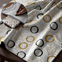 Tissu en coton enduit d'aluminium métallique imprimé à l'anneau, isolant thermique, pour textile de cuisine