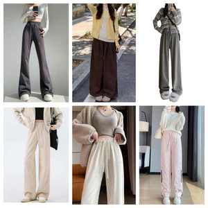 Pantalones de Pierna Ancha Súper Suaves para Mujer, Pantalones de Cintura Alta, Elegantes, Holgados, para Hombre, Envío Aleatorio - Product Image 4