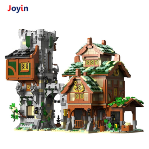 3811 Uds. Establos medievales y <span class=keywords><strong>torre</strong></span> de guardia juguete de bloques de construcción para niños-Proyectos de arquitectura detallados divertidos históricos y de fantasía - Product Image 2