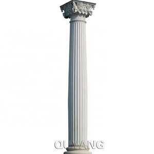 QUYANG Cột La Mã Đá Cẩm Thạch Tự Nhiên Màu Xám Trang Trí Tòa Nhà Sang Trọng Ngoài Trời Phong Cách Châu Âu Cỡ Lớn Để Bán - Product Image 3