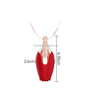 Rose Jewelry Necklace Vibrators Wholesale Rose <strong>Sex</strong> <strong>Toys</strong> Discreet Vibrators Valentine's Day Gifts Flower Vibrating Necklace - Product Image 6