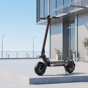 Trottinette électrique ZWHEEL GT1 robuste avec cadre solide, capacité de charge de 180 kg, écran LCD, pliable, étanche, suspension intégrale, LED - Product Image 1