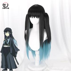 Pelucas de Cosplay de Demon Slayer, Tanjiro, Nezuko, Giyu, Muichiro, Kanao, Cabello Sintético - Product Image 5