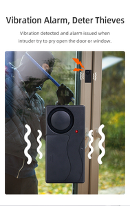 Alarme de mouvement antivol puissante 110dB avec capteur de vibrations sensible à distance 433MHz Matériau ABS pour la sécurité à la maison, du <span class=keywords><strong>vélo</strong></span> et des portes - Product Image 2