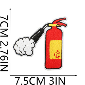 Écussons de pompier, badge brodé camion de pompiers, casque de sauvetage, applique thermocollante, hydrant, extincteur, décorations pour uniforme de héros - Product Image 3