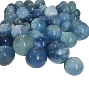 Aquamarine Spheres Natural Blue Crystal Balls Gem Aquamarine Ball <span class=keywords><strong>3</strong></span>-6センチメートル直径Healing Crystal Quartz - Product Image 1