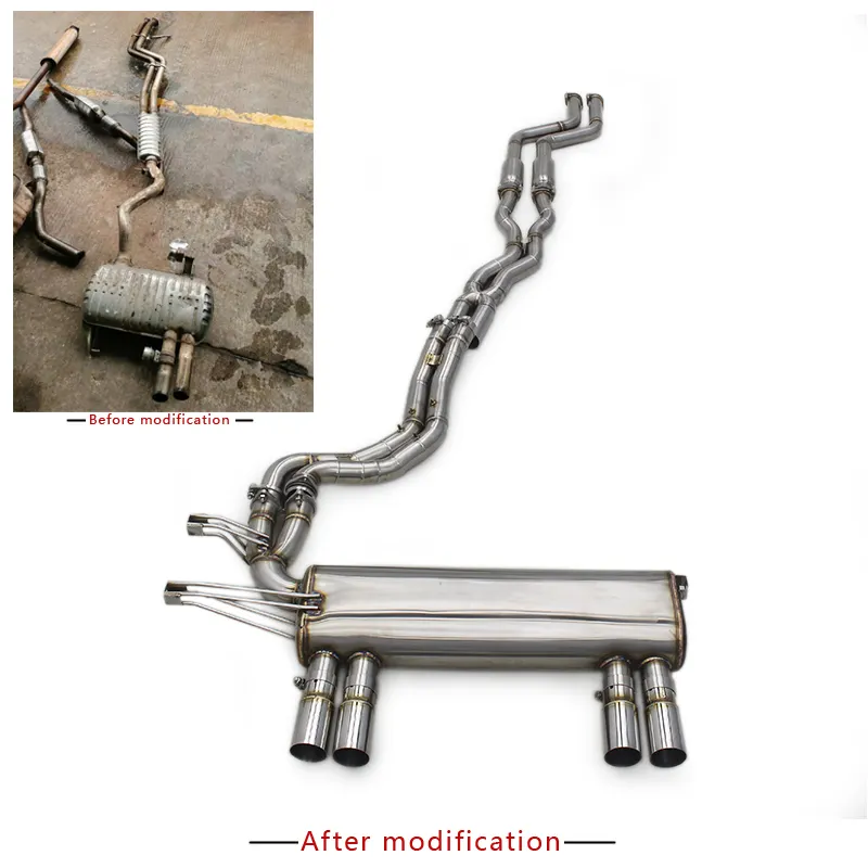 Presa di fabbrica ad alte prestazioni silenziatore Catback sistemi di scarico per BMW M3 E46 2004-2006 tubi di scarico in acciaio inox