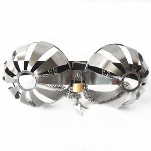 Sujetador <span class=keywords><strong>de</strong></span> <span class=keywords><strong>castidad</strong></span> femenino <span class=keywords><strong>de</strong></span> metal <span class=keywords><strong>de</strong></span> acero inoxidable, Bondage Dispositivo <span class=keywords><strong>de</strong></span> <span class=keywords><strong>Castidad</strong></span>, <span class=keywords><strong>jaula</strong></span> para cubrir el pecho para mujeres - Product Image 2