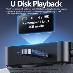 Récepteur-émetteur audio OLCD BT5.2 AAC AptX-LL/AD/HD, entrée auxiliaire 3,5 mm, optique, stéréo sans fil, lecteur de musique USB - Product Image 3