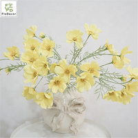 Bunga Sutra Cosmos Putih Kuning Pink Daisy Krisan Berkualitas Tinggi 6 Kepala