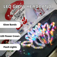 Jouets lumineux, bandeaux de cheveux en forme de fleur LED, vente en gros, accessoires de cheveux lumineux clignotants pour enfants, costume lumineux, peluche lumineuse