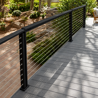Système de garde-corps en câble pour balcon et espaces extérieurs, en acier inoxydable, design simple, à monter soi-même, pour terrasse