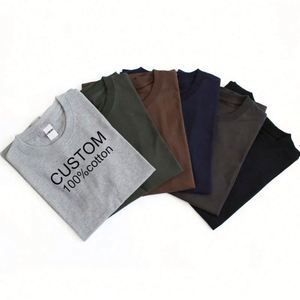 Design 220g Anti-Wrinkle O-Neck Designer Fitted Blank T-<b>shirt</b> Custom Logo 100% Cotton Relaxed Breathable T <b>Shirt</b> - Product Image 5