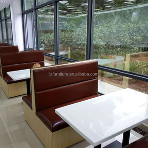 White Double-Sided Button Clustered <b>Restaurant</b> Mall Booth Sofa Seating Soft Comfortable for Dining Hotel Use - Product Image 6